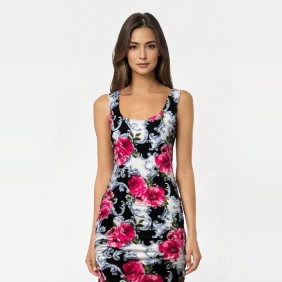 Joe & Elle Dress Size M Juniors floral tank lined - Picture 1 of 7